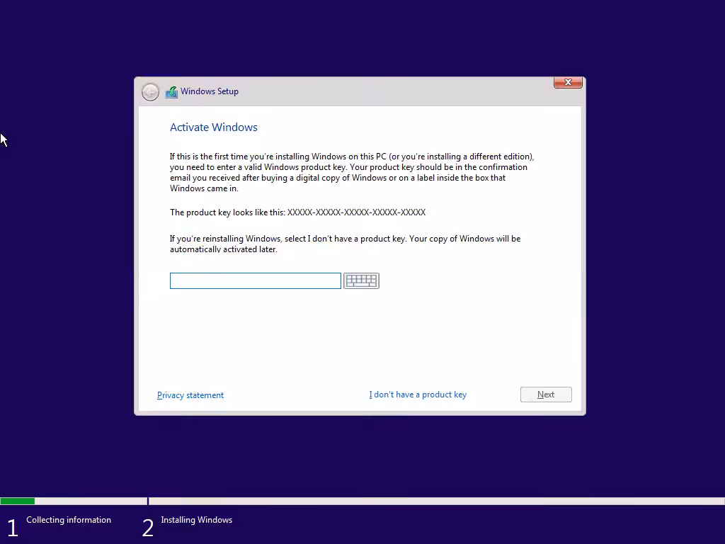 windows 11 install add license key