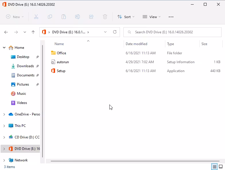 Deschidere installer pentru activare licenta Project Professional 2019