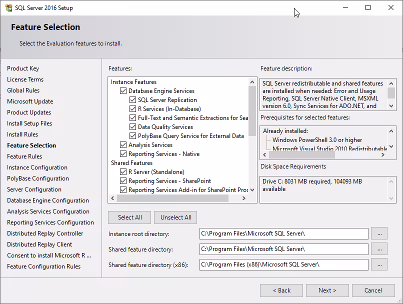 Module SQL Server Standard 2016